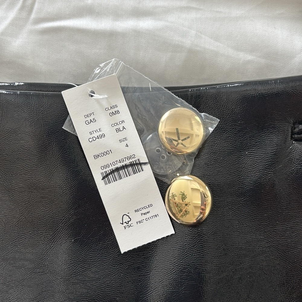NWT J. Crew Collection black faux patent leather mini skirt size 4 - Picture 5 of 12